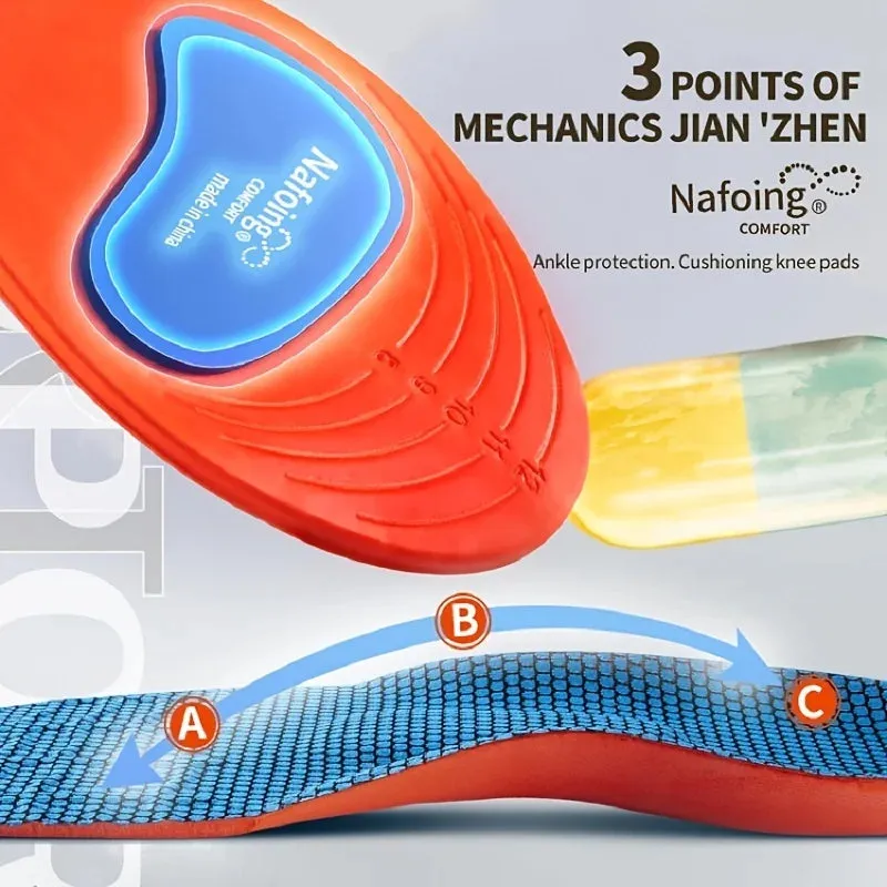 1 Pair Breathable Deodorant Sports Insoles – Shock-Absorbing & Running Support