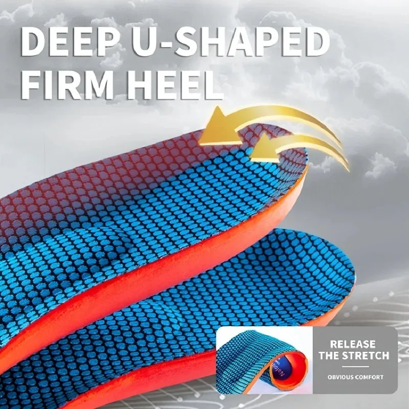 1 Pair Breathable Deodorant Sports Insoles – Shock-Absorbing & Running Support