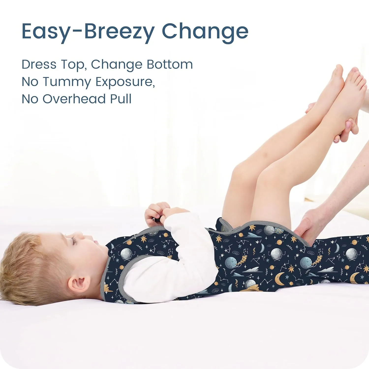 1.0 TOG Baby Sleep Sack 15-18-24 Months, Quilted Wearable Blanket Baby Sleeping Bag with 2-way Safe Zipper, Ultra Soft All Season Sleep Sack, 1 Pack(Night Sky)