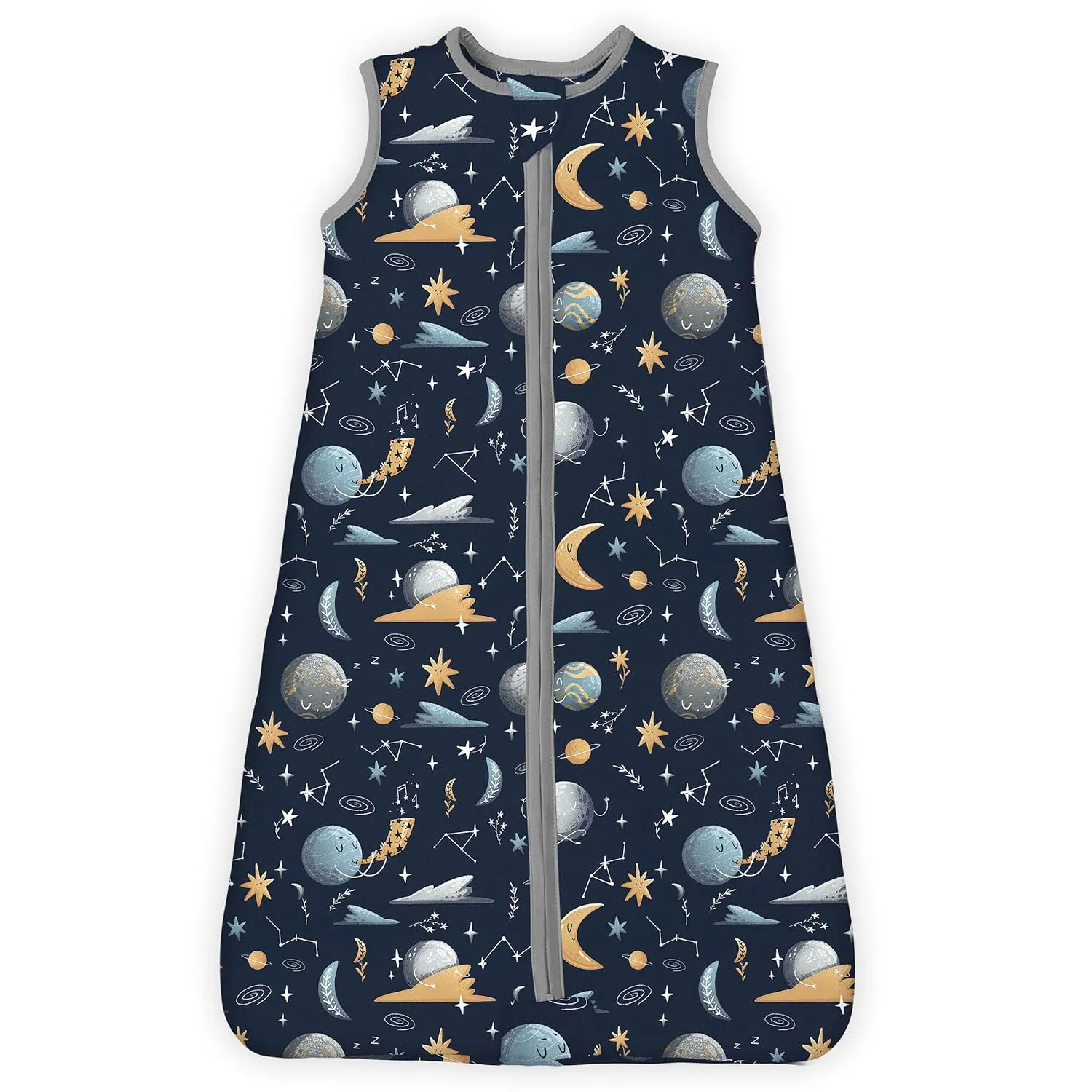 1.0 TOG Baby Sleep Sack 15-18-24 Months, Quilted Wearable Blanket Baby Sleeping Bag with 2-way Safe Zipper, Ultra Soft All Season Sleep Sack, 1 Pack(Night Sky)