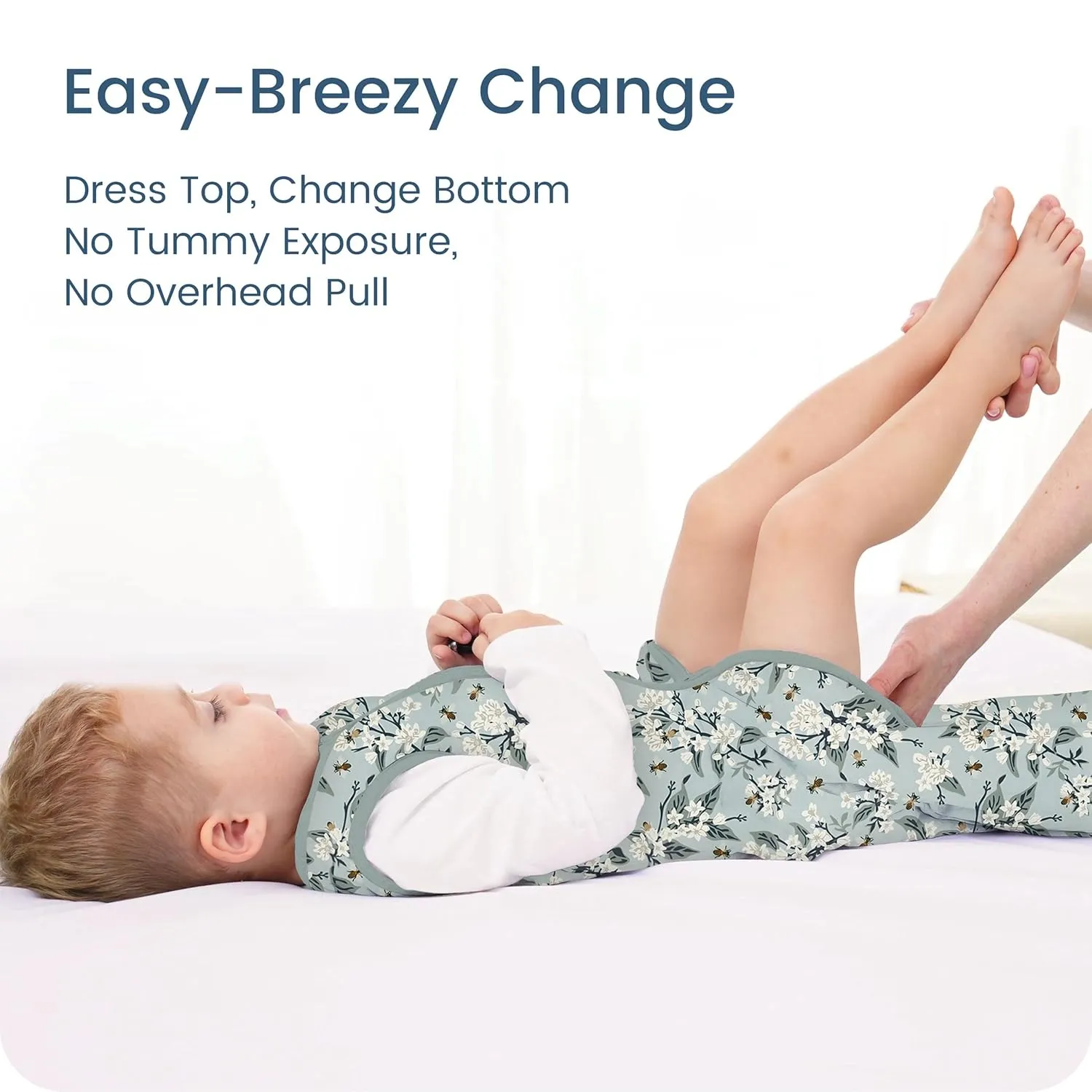 1.0 TOG Toddler Sleep Sack, Wearable Blanket Baby Sleeping Bag with 2-way Safe Zipper, Ultra Soft All Season Sleep Sack for 24-36-48 Months, 1 Pack(Bee Blossom)