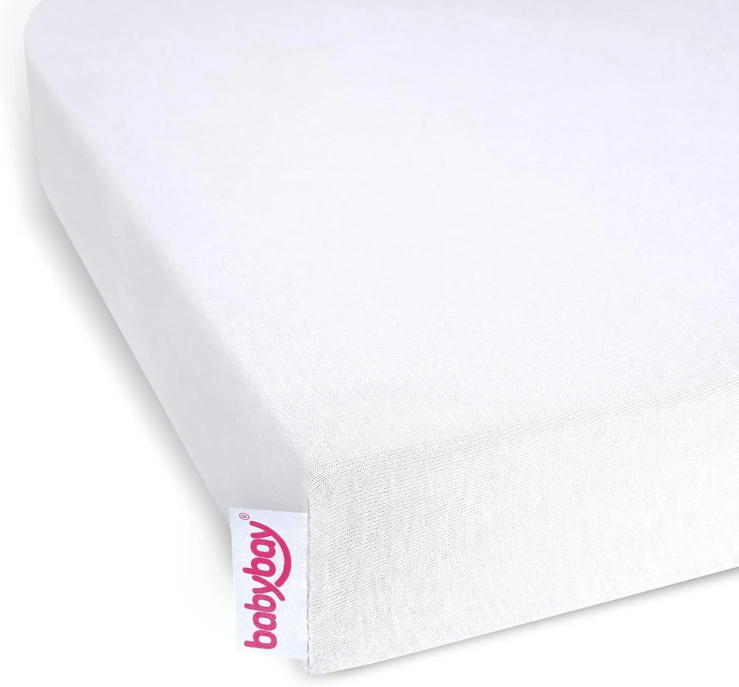 100575 Jersey Fitted Sheet with Membrane Suitable for Original Model White 210 g