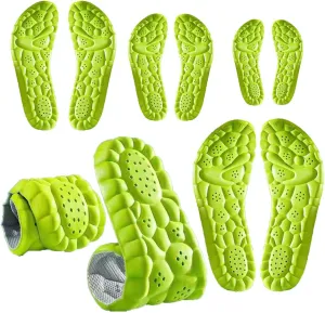 10Pcs Foam Insoles Unisex Cushioned Insoles Working Insole Sports Insoles Comfortable Breathable and Sweat-Proof Insoles Five Pairs for The Entire Family's Needs…, Green