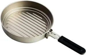 1.1L Titanium Pot Titanium Frying Pan with Folding Handle Camping Pot Backpacking Cooking Pot Titanium Camping cookware