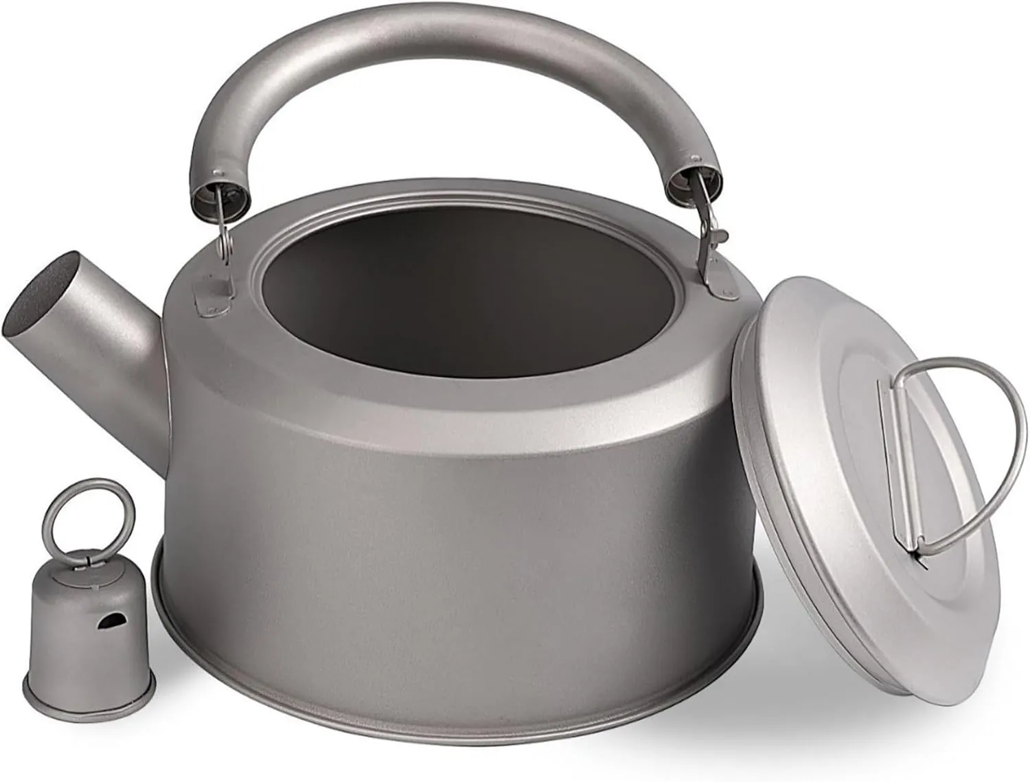 1200ml pure titanium teapot, outdoor cookware with filter cap, portable camping kettle,A