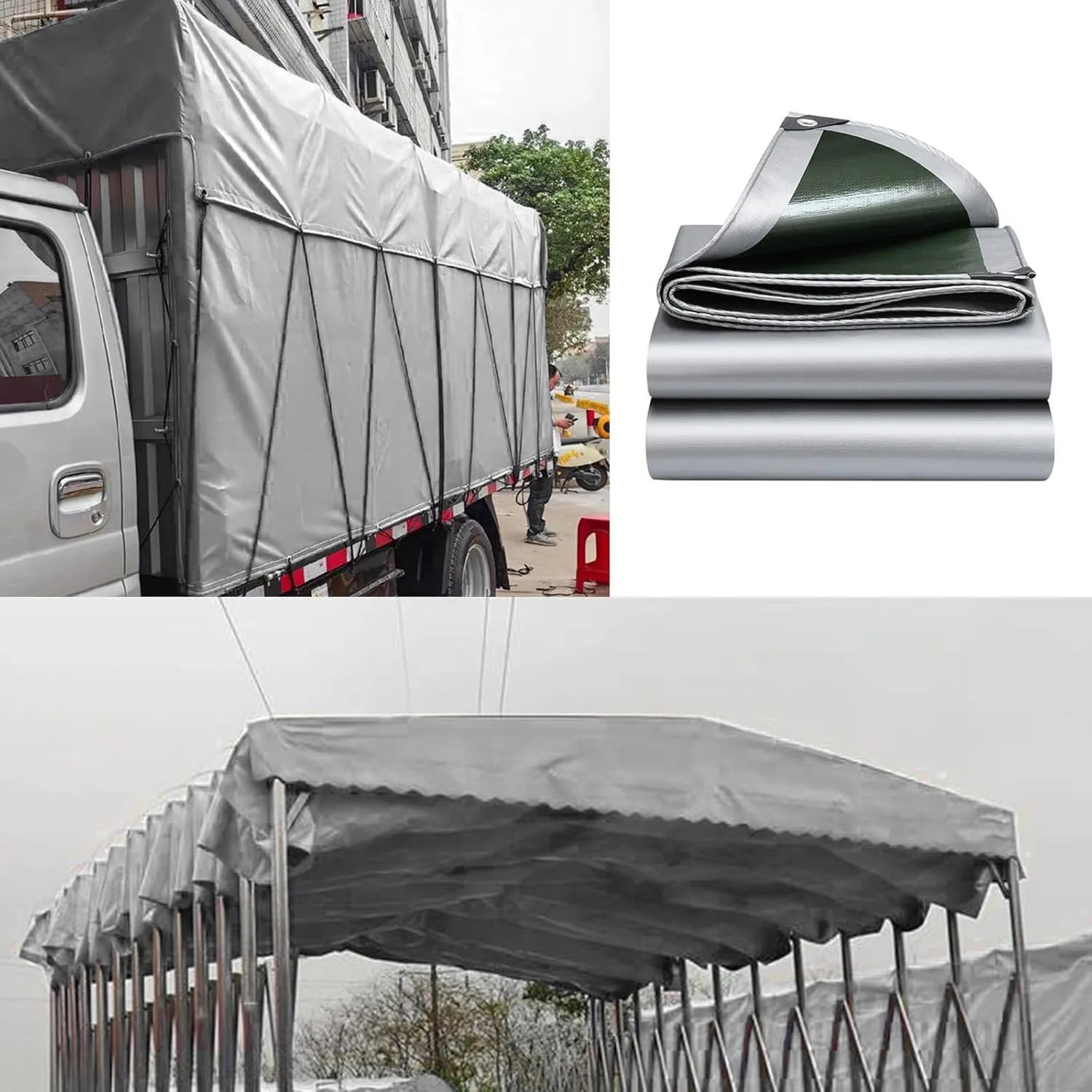 180g Rainproof Tent Covers Rain Shelter Spacious Design for Family Camp Trip Group Outdoor Activities Guard
