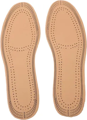 1Pair Ultra Thin Breathable Pigskin Leather Insoles for Sports Shoes Sweat Absorbing Replacement Inner Soles Comfortable and Lightweight Foot Pads for Men and Women