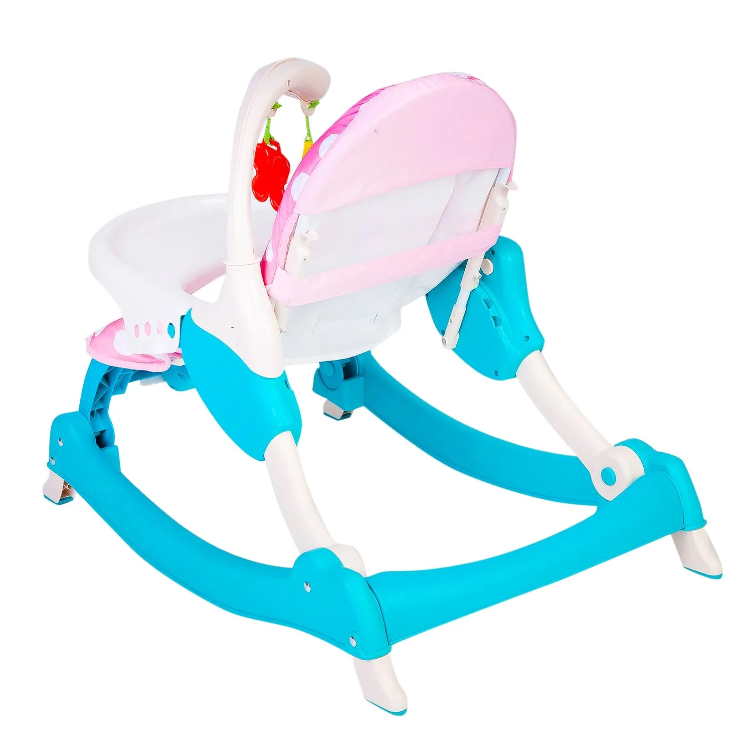 2 In 1 Rocker Cum Feeding Chair 20 Kg Polka Dot Pink