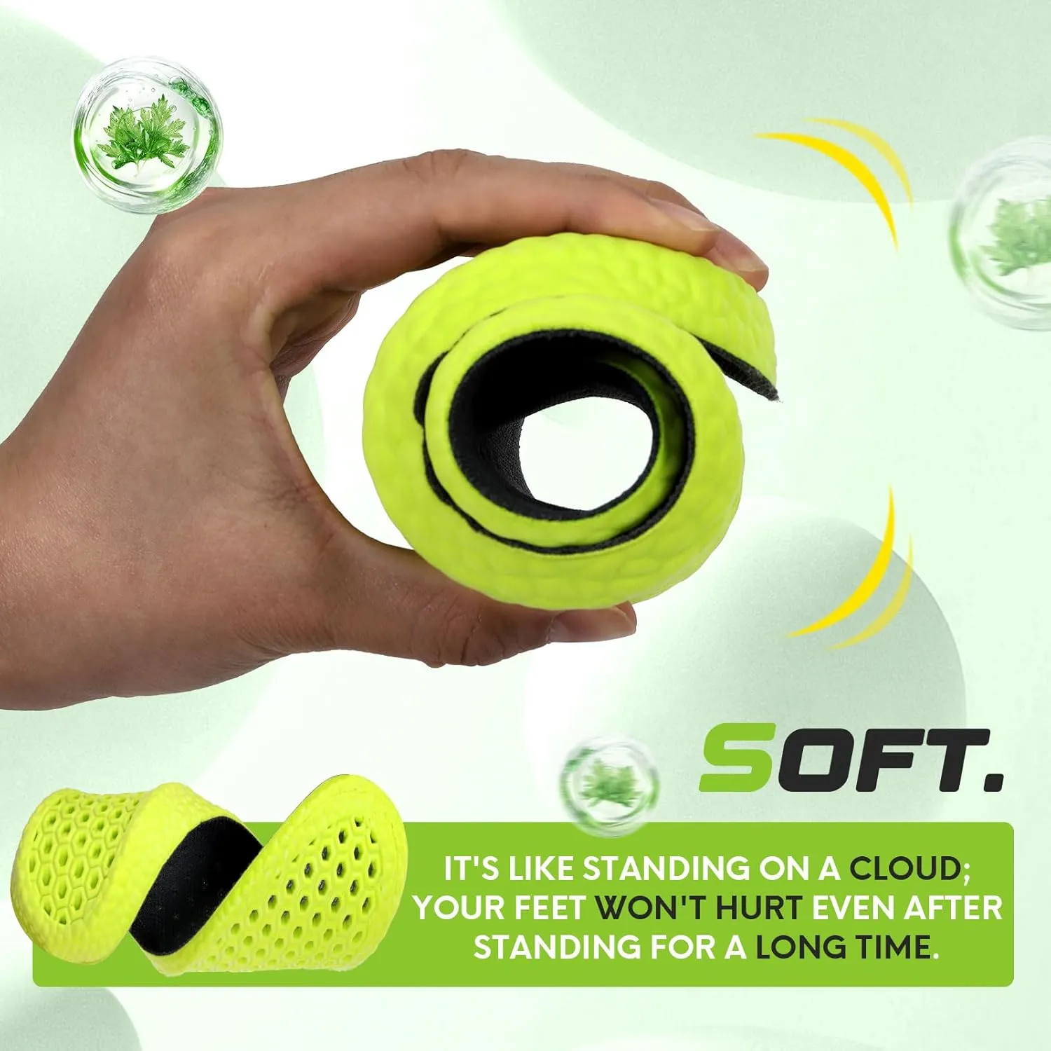 2 Pairs Comfort Insoles, Feature Foam Cushioning That rebounds with Each Step. Multi-Layer Shock-Absorbing Design Reduces Foot Pressure and Pain
