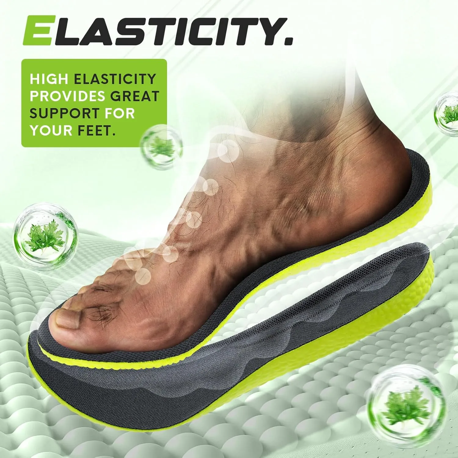 2 Pairs Comfort Insoles, Feature Foam Cushioning That rebounds with Each Step. Multi-Layer Shock-Absorbing Design Reduces Foot Pressure and Pain