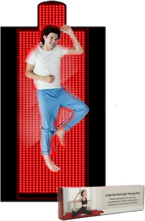2025 New Full Body Red Light Therapy Mat, 84''X33'' Large Infrared Light Devices Full Body with 1400 Pcs LEDs, Adjustable Timer and Intensity Red Light Therapy Sleeping Bed Blanket at Home