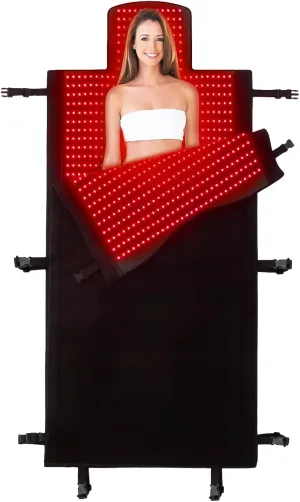 2025 Upgraded 75"x 33.5'' Dual Wavelength LED Beads 660nm&850nm Red Light Therapy Blanket Full Body, Used to Face and Body Pain Relief Skin Health Personal Care