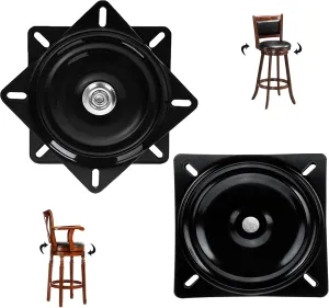 2Pack Heavy Duty Boat Seat Swivel 7.5 Inch Bar Stool Plate - 360 Chair Base for Barstools, Recliner, Boat - Replacement Swivel Plate