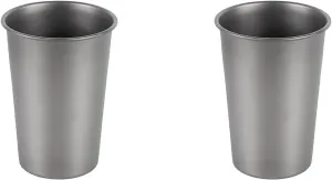 2X Camping Titanium Beer Mug Cup Tourist Tableware Picnic Outdoor Kitchen Equipment Travel Cooking Cookware Hiking 300Ml