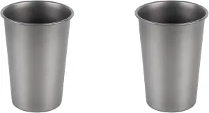 2X Camping Titanium Beer Mug Cup Tourist Tableware Picnic Outdoor Kitchen Equipment Travel Cooking Cookware Hiking 500Ml