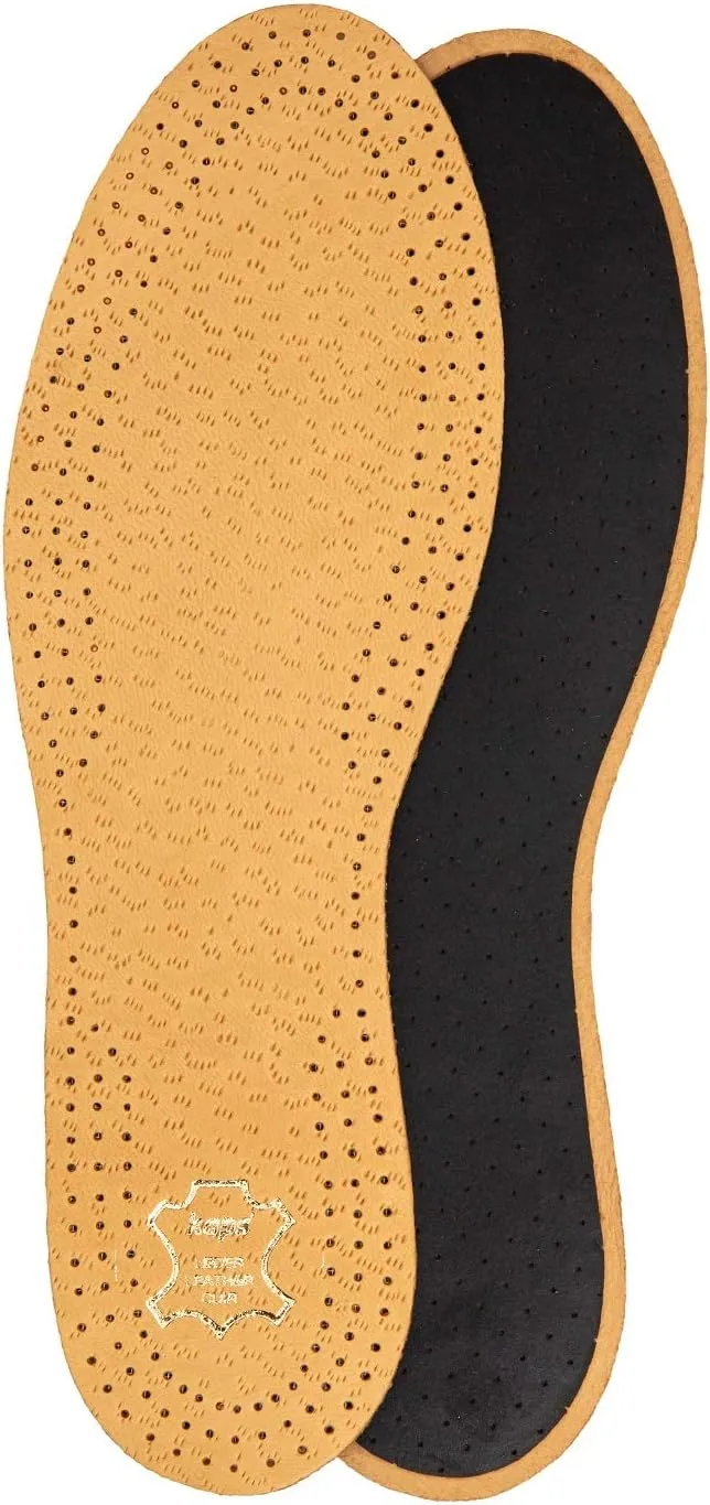3 Pair Pack Pecari Carbon Shoe Insoles Set, Vegetable Tanned Sheepskin Leather with Activated Carbon Charcoal, Elegant and Comfortable, Kaps (Women / 9 US / 40 EUR)