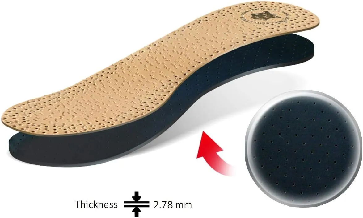 3 Pair Pack Pecari Carbon Shoe Insoles Set, Vegetable Tanned Sheepskin Leather with Activated Carbon Charcoal, Elegant and Comfortable, Kaps (Women / 9 US / 40 EUR)
