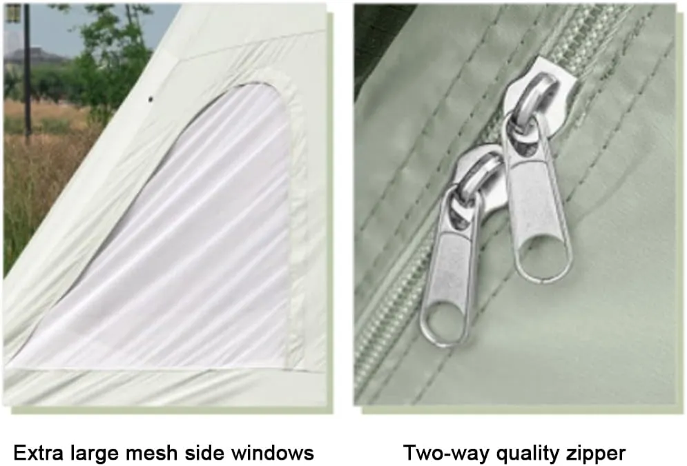 4 Person Luxury Outdoor Pyramid Tent for Family Camping Hiking Hunting Waterproof Windproof Glamping Tents