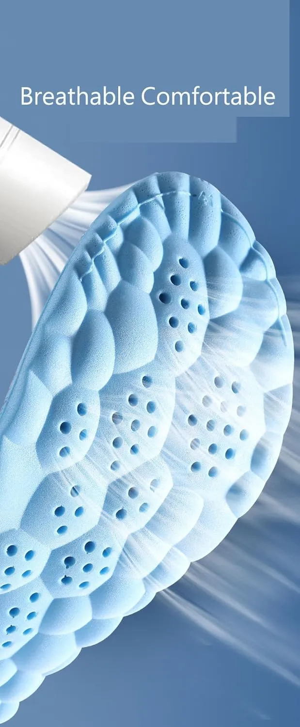 4D Cloud Technology Insole - Super Soft Comfort Insoles, Soft Foot Protection Cloud Feeling Insole, U-Shape Memory Foam Insoles, 4D Sports Memory Foam Insoles (Black-A, Men 11.5-12.5/Women 13-14)