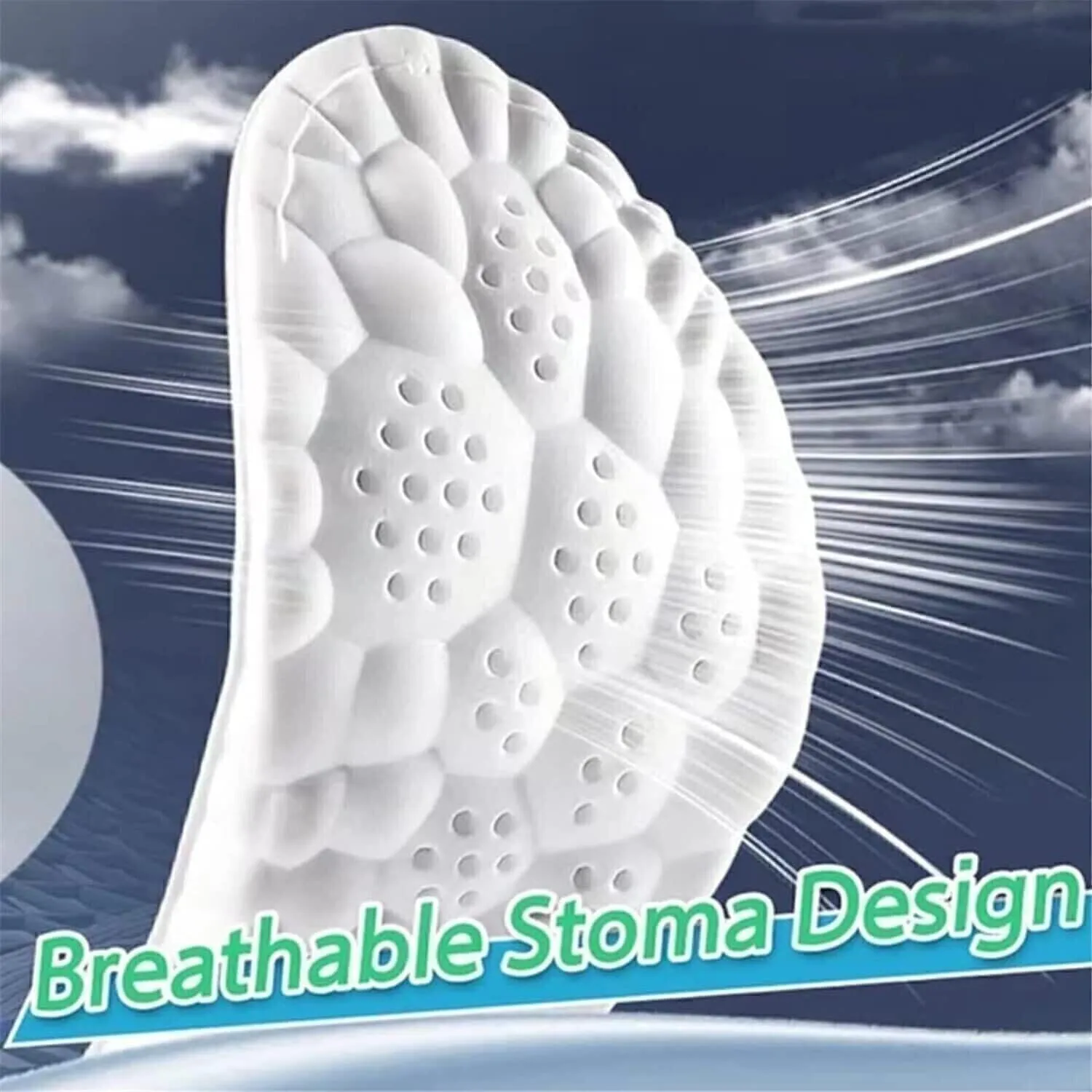 4D Cloud Technology Insole - Super Soft Comfort Insoles, Soft Foot Protection Cloud Feeling Insole, U-Shape Memory Foam Insoles, 4D Sports Memory Foam Insoles (Black, Men 8-8.5/Women 9.5-10)