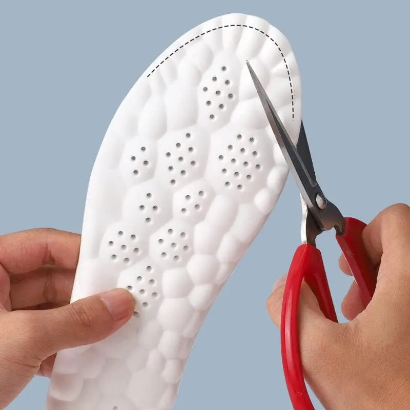 4D Cloud Technology Insole,New Super Soft Comfort Insoles,4D Sports Memory Foam Insoles Soft Foot Protection Cloud Feeling Insole (Gray, Men 11.5-12.5/Women 13-14)