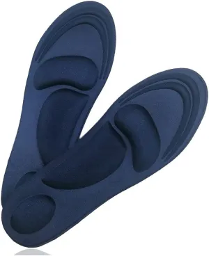 4D Sponge Stretch Breathable Deodorant Running Cushion Insoles for Feet Men Women Insoles for Shoes Sole Insert Orthopedic Pad /1152 (Color : Azul, Size : 35-40)