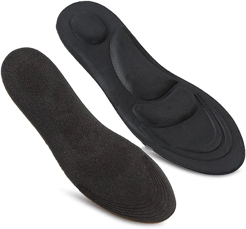 4D Sponge Stretch Breathable Deodorant Running Cushion Insoles for Feet Men Women Insoles for Shoes Sole Insert Orthopedic Pad(D,41-45)