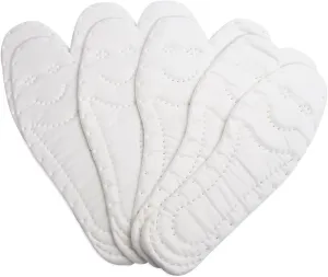 5 Pairs Disposable Shoes Insoles Cotton Foot Pads Breathable Comfortable for Women Men Sports Leisure Travel