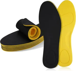 5 Pairs Shoes Insoles for Men Women Work,Elastic Shock Absorbing Breathable Shoe Insoles,for Boot Sneakers Hiking Replacement Insoles (XL [US M:10.5-12/W:12-15])