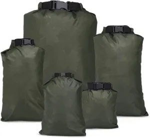 5Pcs Adjustable Outdoor Waterproof Packing Bag Camping Rafting Storage Dry Pack 1.5-10L
