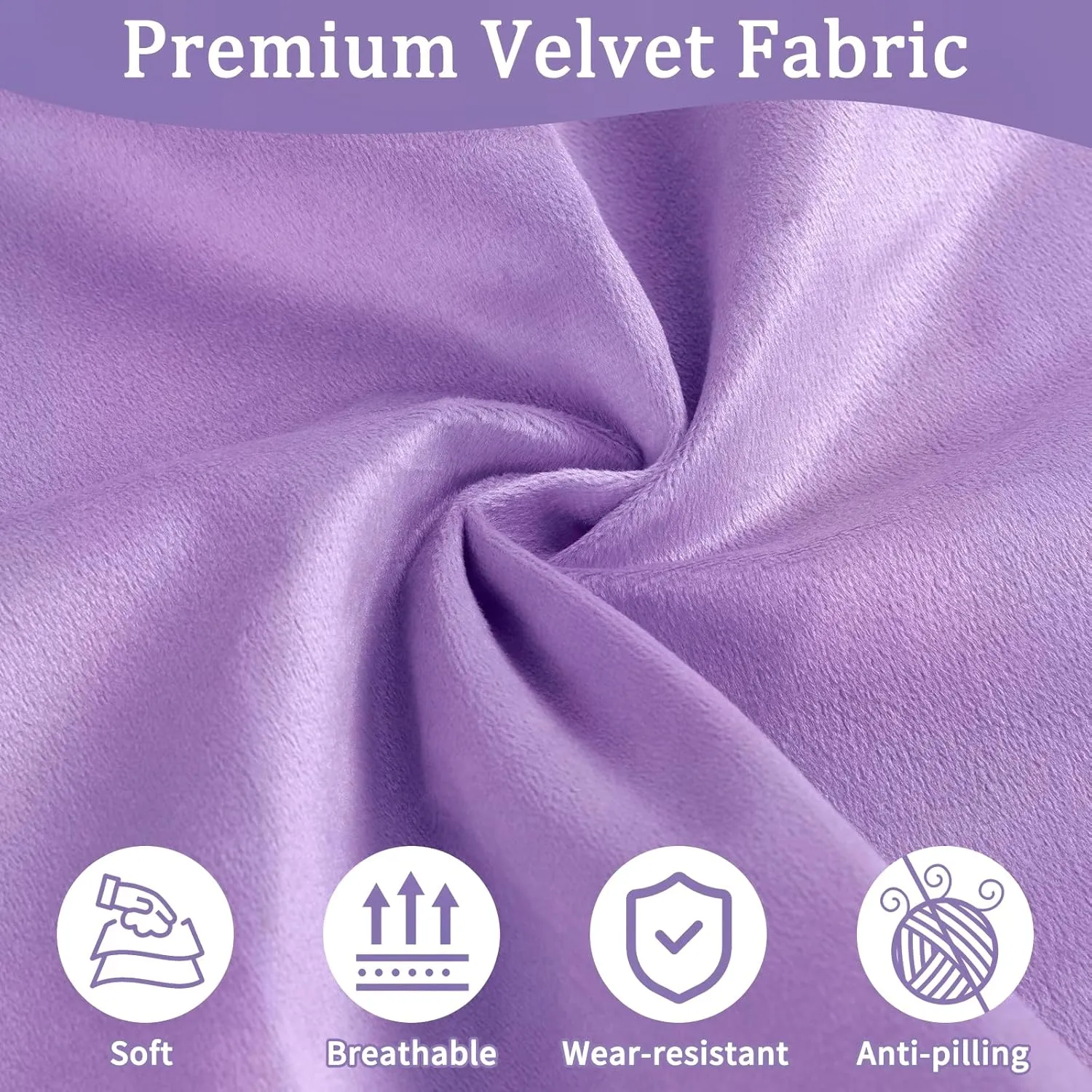 5PCS Velvet Glider Rocker Replacement Cushions with Ottoman Cover Soft Thicken Rocking Chair Cushion Set for Indoor Nursery Glider Rocking Chair, Lavender
