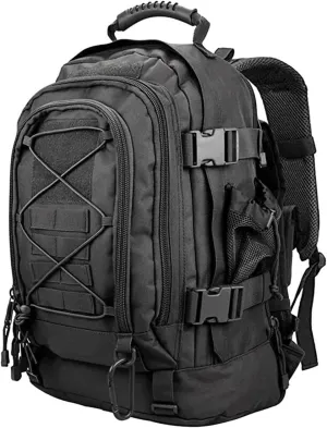 65L Large Capacity Outdoor Tactical Backpack Waterproof Climbing Travel Camping Hiking bag(Black)