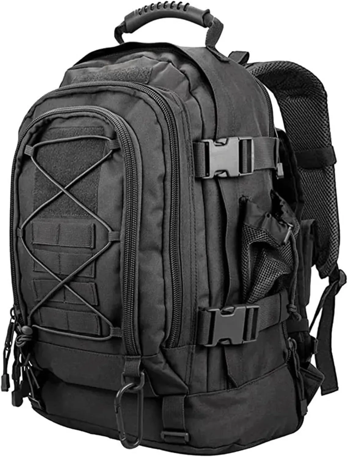 65L Large Capacity Outdoor Tactical Backpack Waterproof Climbing Travel Camping Hiking bag(Black)