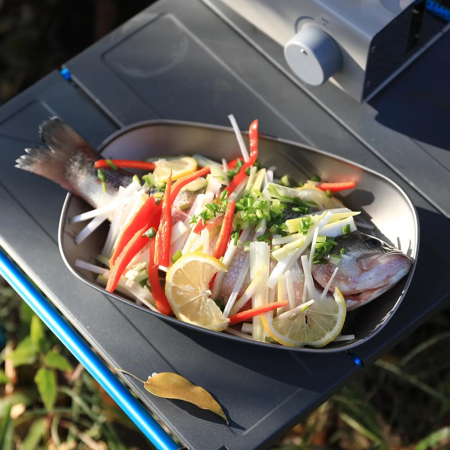 950ML TitatiumPlate Camping Plate Outdoor Hiking BBQ Bowl Pan Lightweight Portable Outdoor Tableware Cookware Backpacking Camping Bowls (Titanium Color)