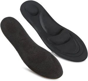 AAGAZA 4D Sponge Stretch Breathable Deodorant Running Cushion Insoles for Feet Men Women Insoles for Shoes Sole Insert Orthopedic Pad /1152 (Color : Preto, Size : 35-40)