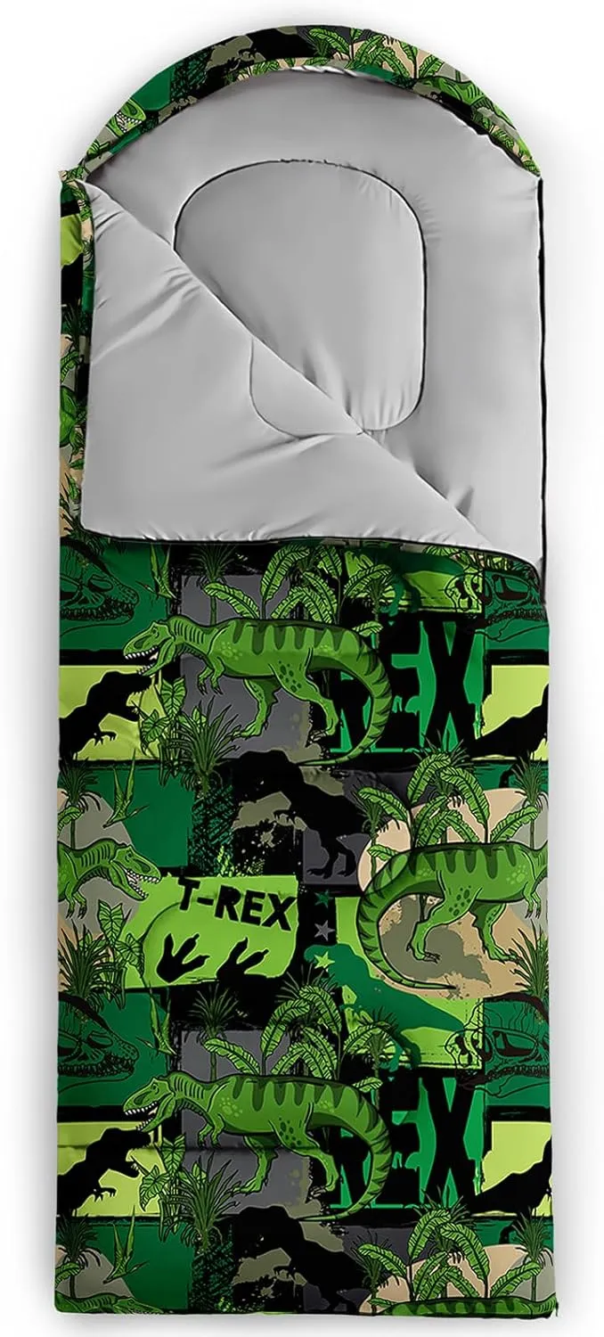 AILONEN Cartoon Cat Sleeping Bag for Boys Kids Teens,Warm and Cool Weather,Lightweight,Waterproof Backpacking,Cute Cat Kitten Star Print Sleeping Bag for Camping