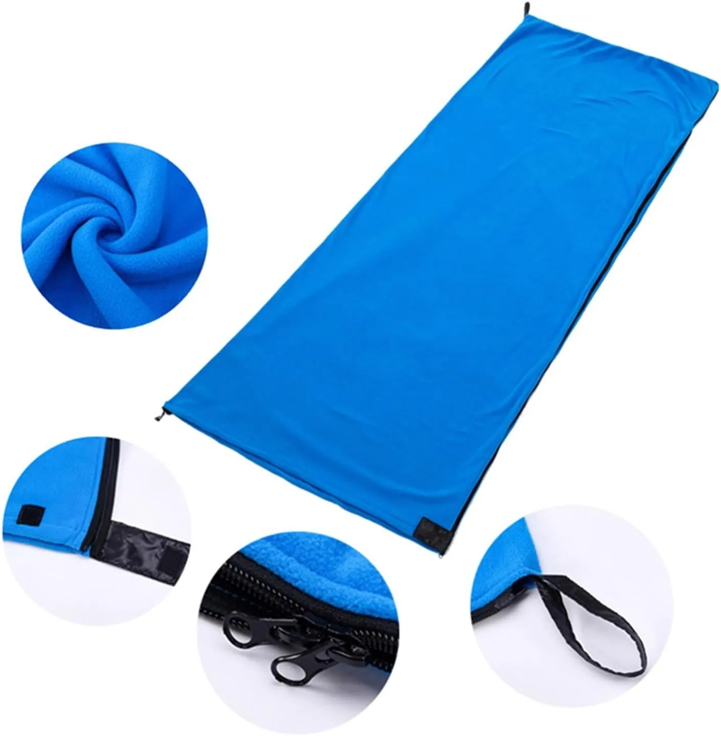 AISHANBAIHUODIAN Portable Ultra-Light Polar Fleece Sleeping Bag Outdoor Camping Tent Bed Travel Warm Sleeping Bag Liner Camping Sport Fit for Accessories(Claret)