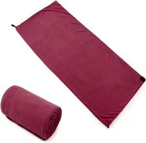 AISHANBAIHUODIAN Portable Ultra-Light Polar Fleece Sleeping Bag Outdoor Camping Tent Bed Travel Warm Sleeping Bag Liner Camping Sport Fit for Accessories(Claret)