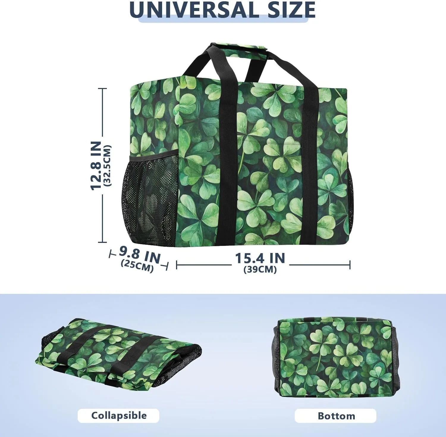 ALAZA Rabbit Easter Egg Chick Flower Leaf Branch Waterproof Beach Tote Bags
