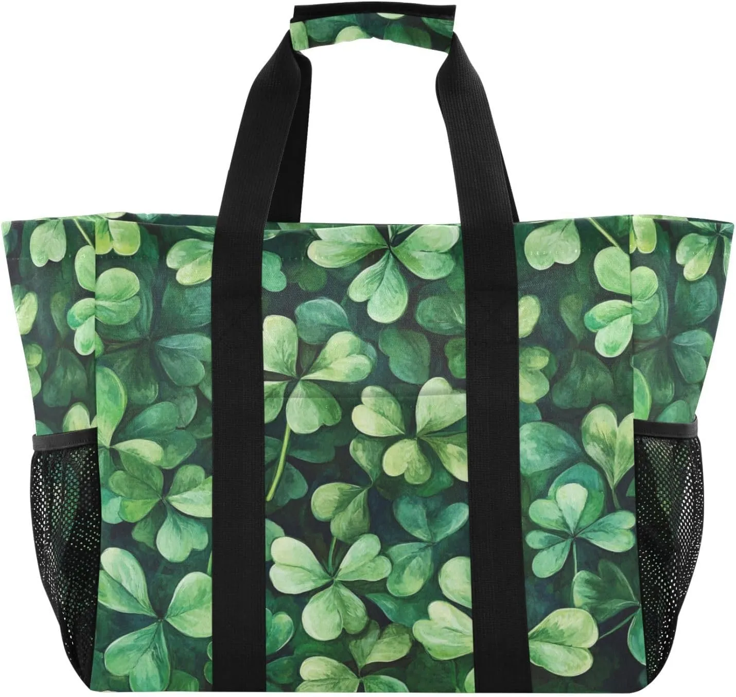 ALAZA Rabbit Easter Egg Chick Flower Leaf Branch Waterproof Beach Tote Bags