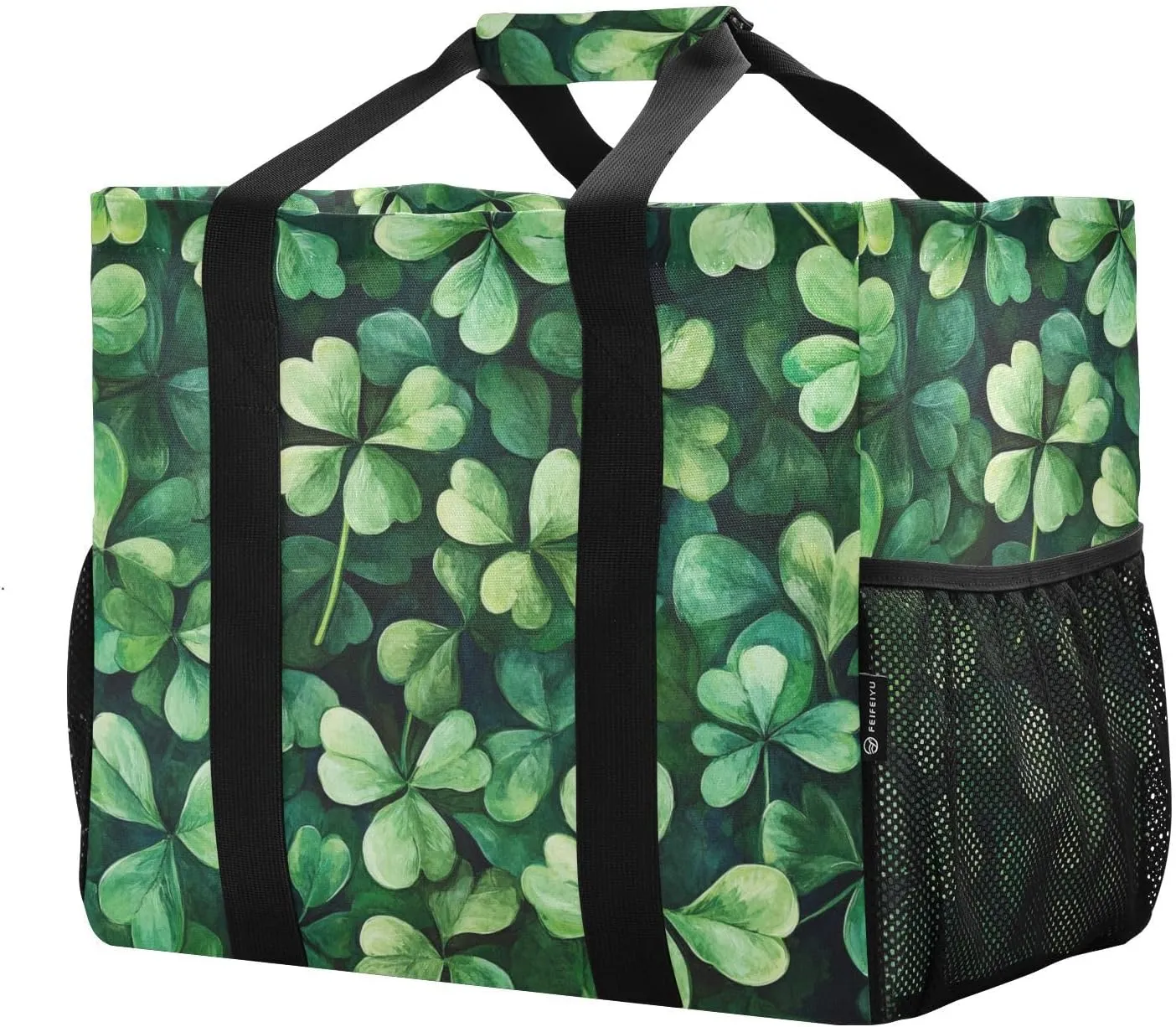 ALAZA Rabbit Easter Egg Chick Flower Leaf Branch Waterproof Beach Tote Bags