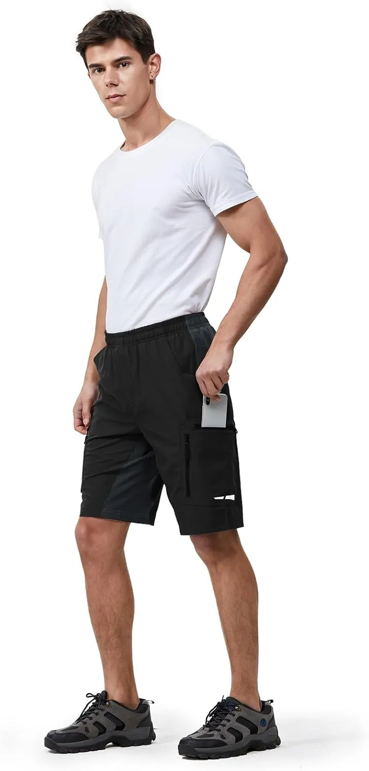 Ally Men's Mountain Bike Shorts 4D Padded Lightweight Loose-fit with Zipper Pockets for Biking Cycling Bicycle Riding Biker