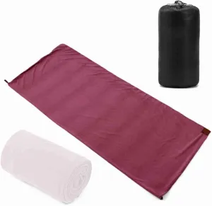 Alomejor Soft and Comfortable Fleece Sleeping Bag for Camping Convenient Two Way Zipper Compact Design Storage Bag Royal Blue