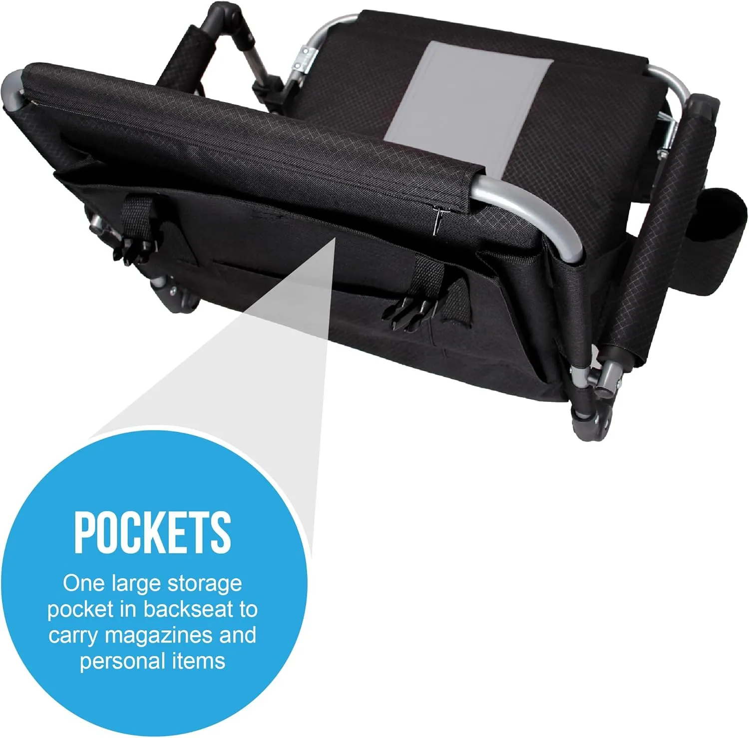 ALPHA CAMP Stadium Seat Padded Chair for Bleachers with Back& Arm Rest