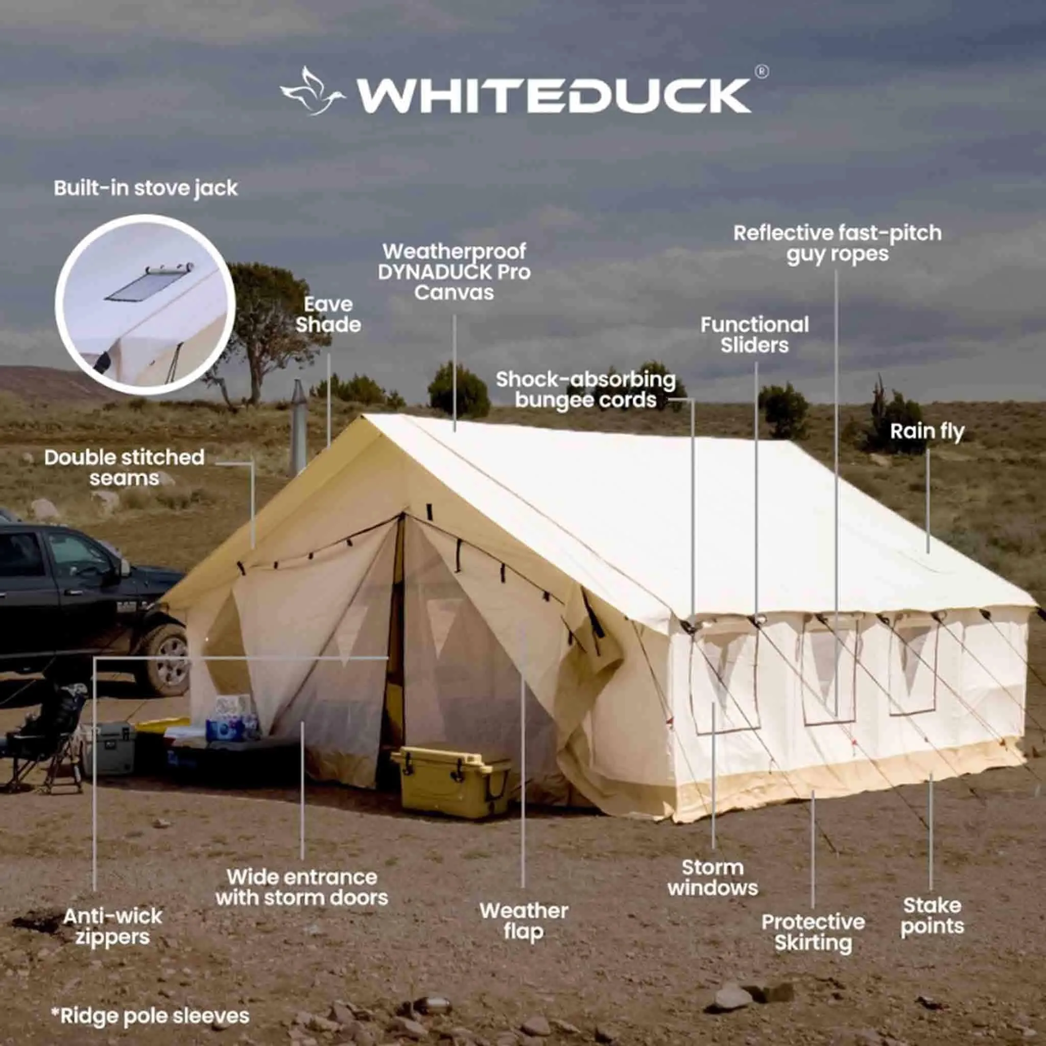 Alpha | Canvas Wall Tent | White Duck Outdoors