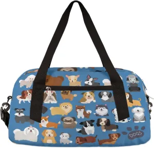 Animal Paw Print Gym Bag for Women & Men - Small Travel Duffel for Sports, Overnight, Weekender, Workout & Dance Bag