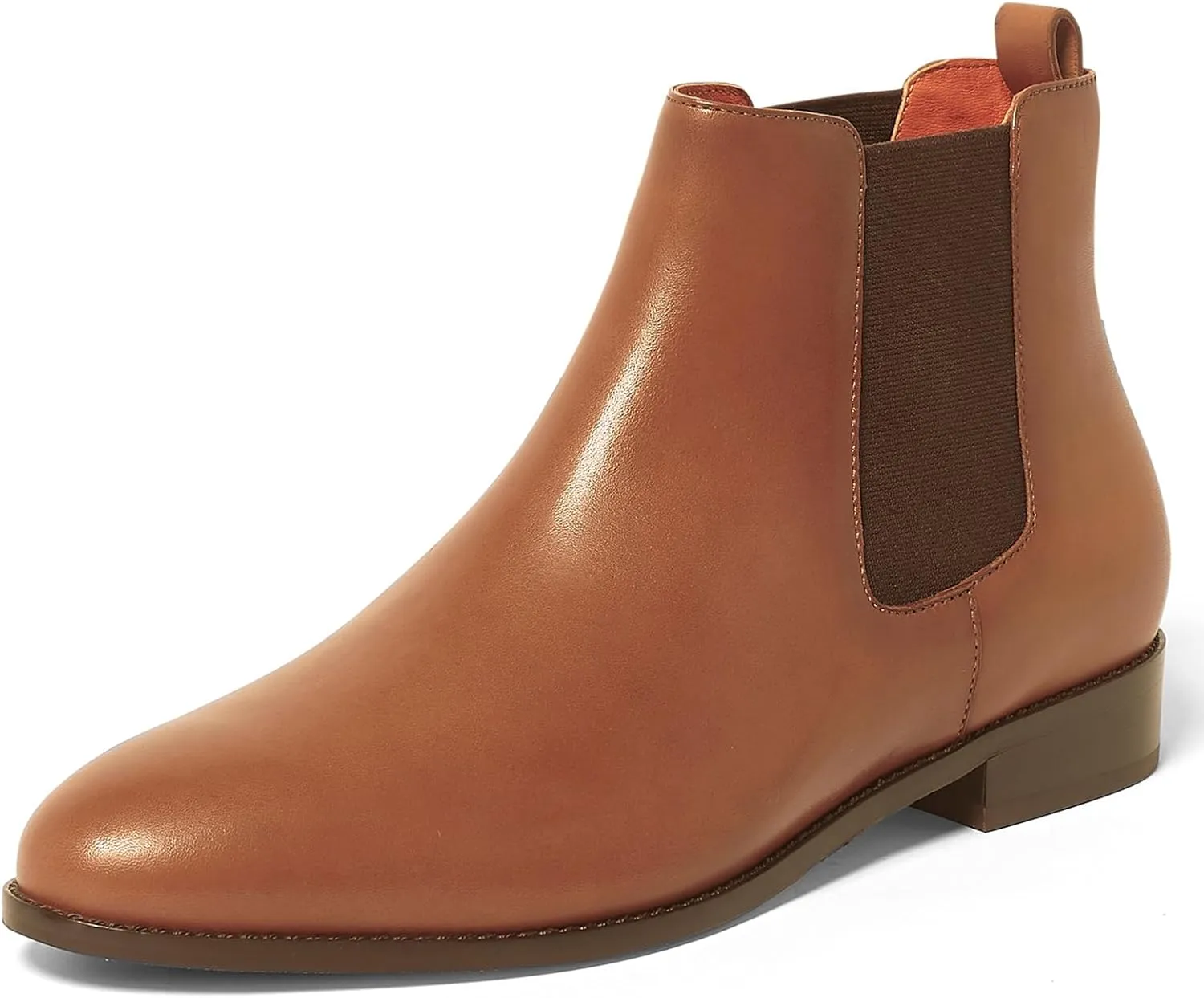 Anthony Veer Michelle Chelsea Boots for Women | Italian Full Grain Calfskin Leather | Low Heel & Almond Shaped Toe | Cushioned Ortholite Bedded Insoles