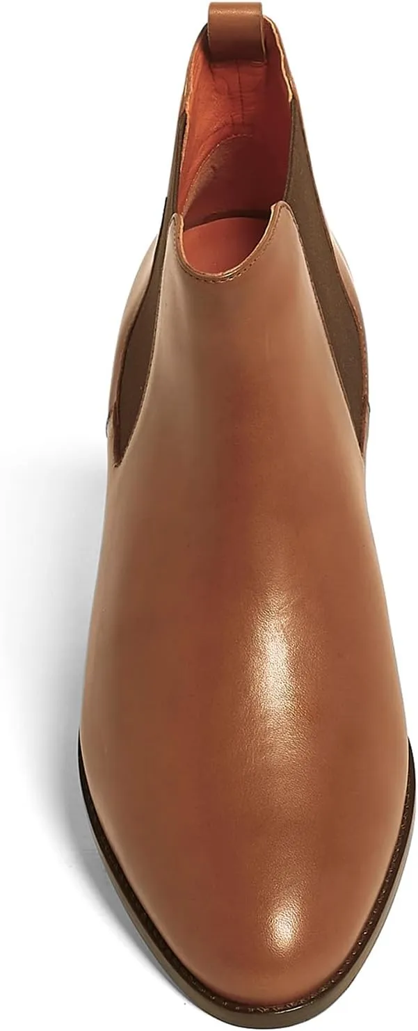 Anthony Veer Michelle Chelsea Boots for Women | Italian Full Grain Calfskin Leather | Low Heel & Almond Shaped Toe | Cushioned Ortholite Bedded Insoles