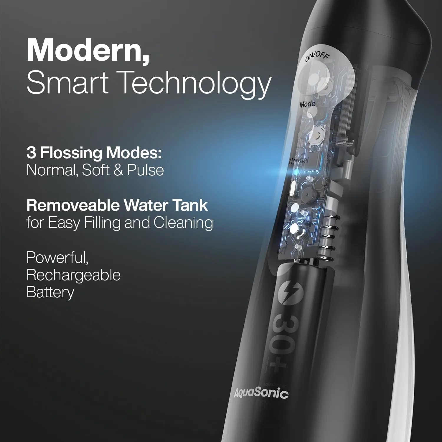 AquaSonic Aqua Flosser - Cordless Rechargeable Water Flosser for Teeth - Waterproof, Portable Oral Irrigator for Dental Cleaning with 5 Jet Tips – Braces Home Travel