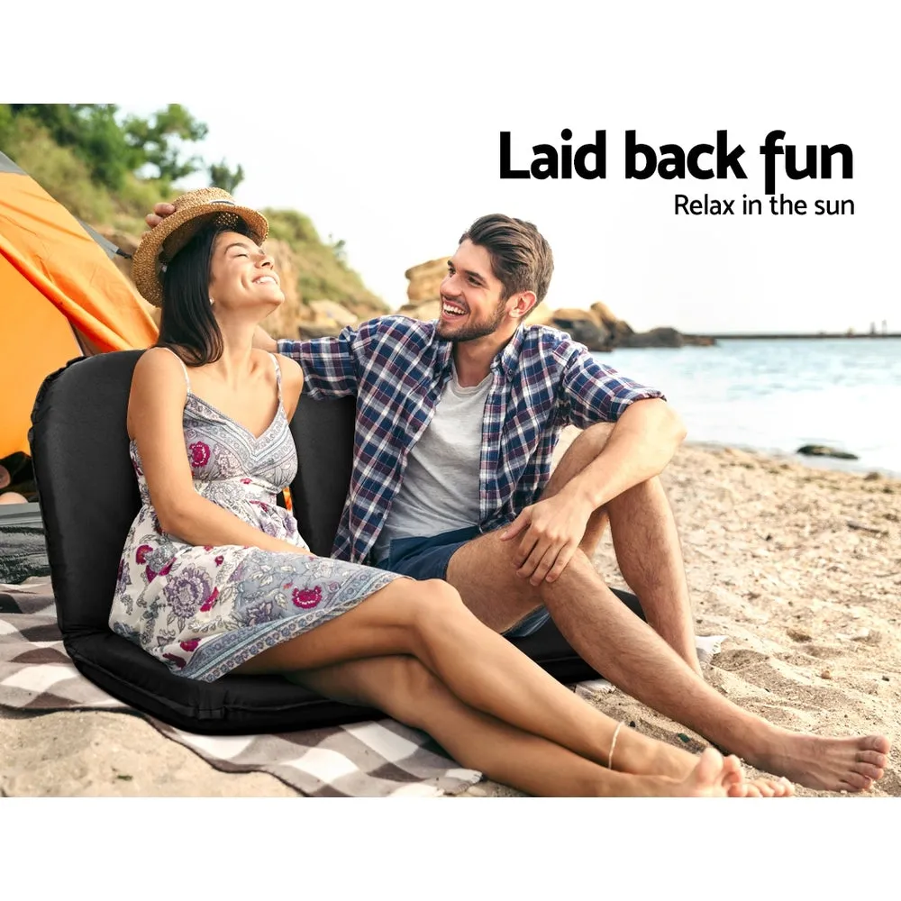 Artiss Portable Camping Beach Chair Folding Floor Recliner Outdoor Lounge Sofa